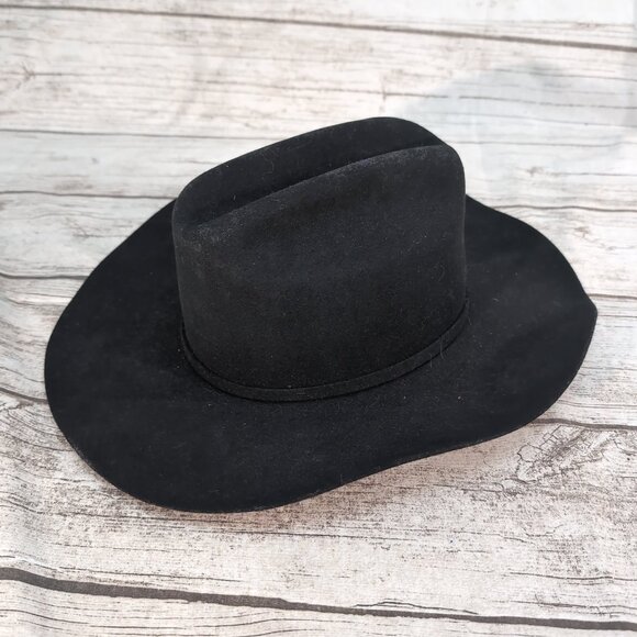 MHT Westerns Black 3X Beaver Blend Cowboy Hat – Men’s 7 3/8 - Picture 2 of 9